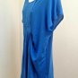 Zara Basic T Shirt Tunic Dress M Blue Draped Top New