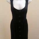 TFNC S/M Sheath Dress Black Stretch Knit Ruched Crisscross Back