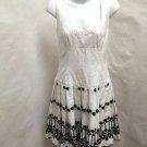 Gio Guerreri Eur 40 US 4 Dress White Black Embroidered Sleeveless Fit Flare Gio Guerreri Eur 40 US 4 Dress White Black Embroidered Sleeveless Fit Flare
