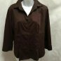 Ann Taylor Loft 12 Top Brown Button Down Pleated Long Sleeve Shirt
