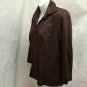 Ann Taylor Loft 12 Top Brown Button Down Pleated Long Sleeve Shirt