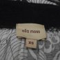 Ella Moss XS Top Black White Tribal Floral Tunic Shirt
