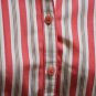 Ann Taylor 2P Top Striped Fitted Cotton Long Sleeve Button Down Career Shirt