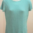 Ann Taylor Loft M Top Blue Cap Sleeve Knit Sweater Shirt Medium Ann Taylor Loft M Top Blue Cap Sleeve Knit Sweater Shirt Medium