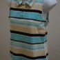 Ann Taylor Loft Sz SP Top Striped Terry Polo Shirt Petite Small
