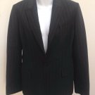 Elie Tahari 8 Blazer Black Pinstripe One Button Stretch Suit Jacket