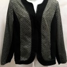 Lafayette 148 P14 Jacket Black Gray Herringbone Tweed Zip Up Petite Large Lafayette 148 P14 Jacket Black Gray Herringbone Tweed Zip Up Petite Large