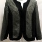 Lafayette 148 P14 Jacket Black Gray Herringbone Tweed Zip Up Petite Large