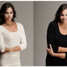 Hasyun Women 75% Merino Wool Long Sleeve Satin Trim Camisole Baselayer Woolmark