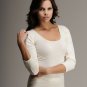 Hasyun Women 75% Merino Wool Long Sleeve Satin Trim Camisole Baselayer Woolmark