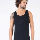 Hasyun Mens 75% Merino Wool Tank Top Sleeveless Thermal Baselayer Woolmark Black