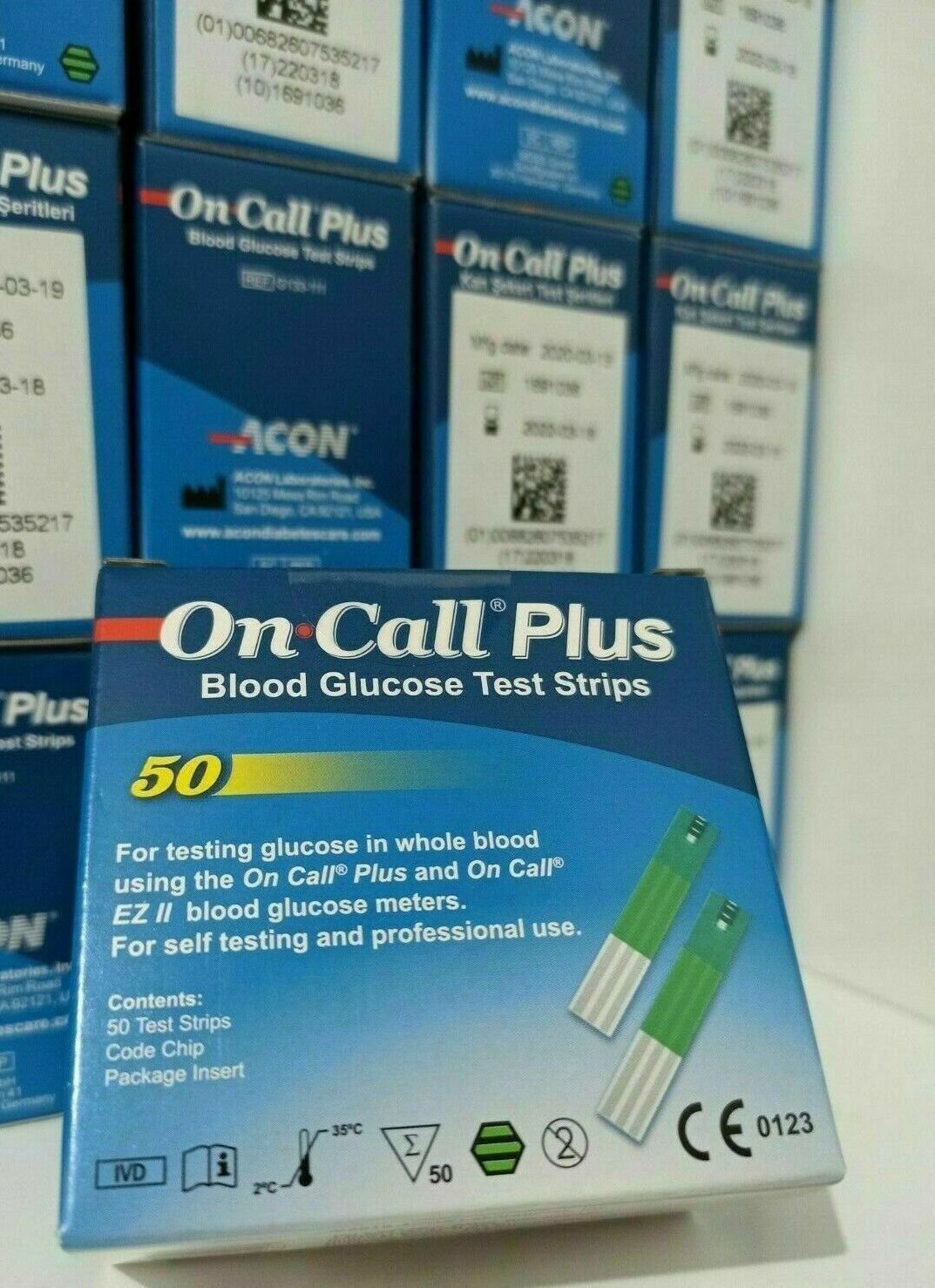 On Call Plus Blood Glucose Test Strips 50-100-150-200 strips. Exp:2024