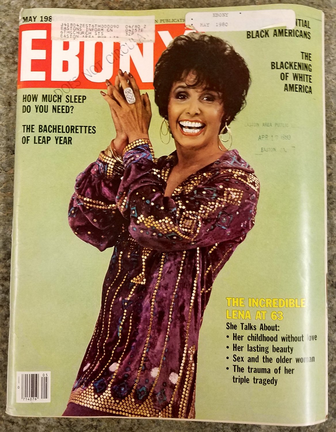 Ebony Magazine May 1980 Lena Horne Cover