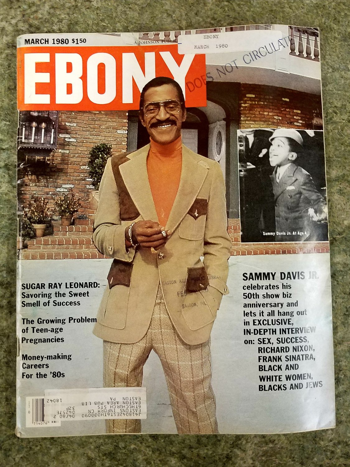 Ebony Magazine March 1980 Sammy Davis Jr Cover.