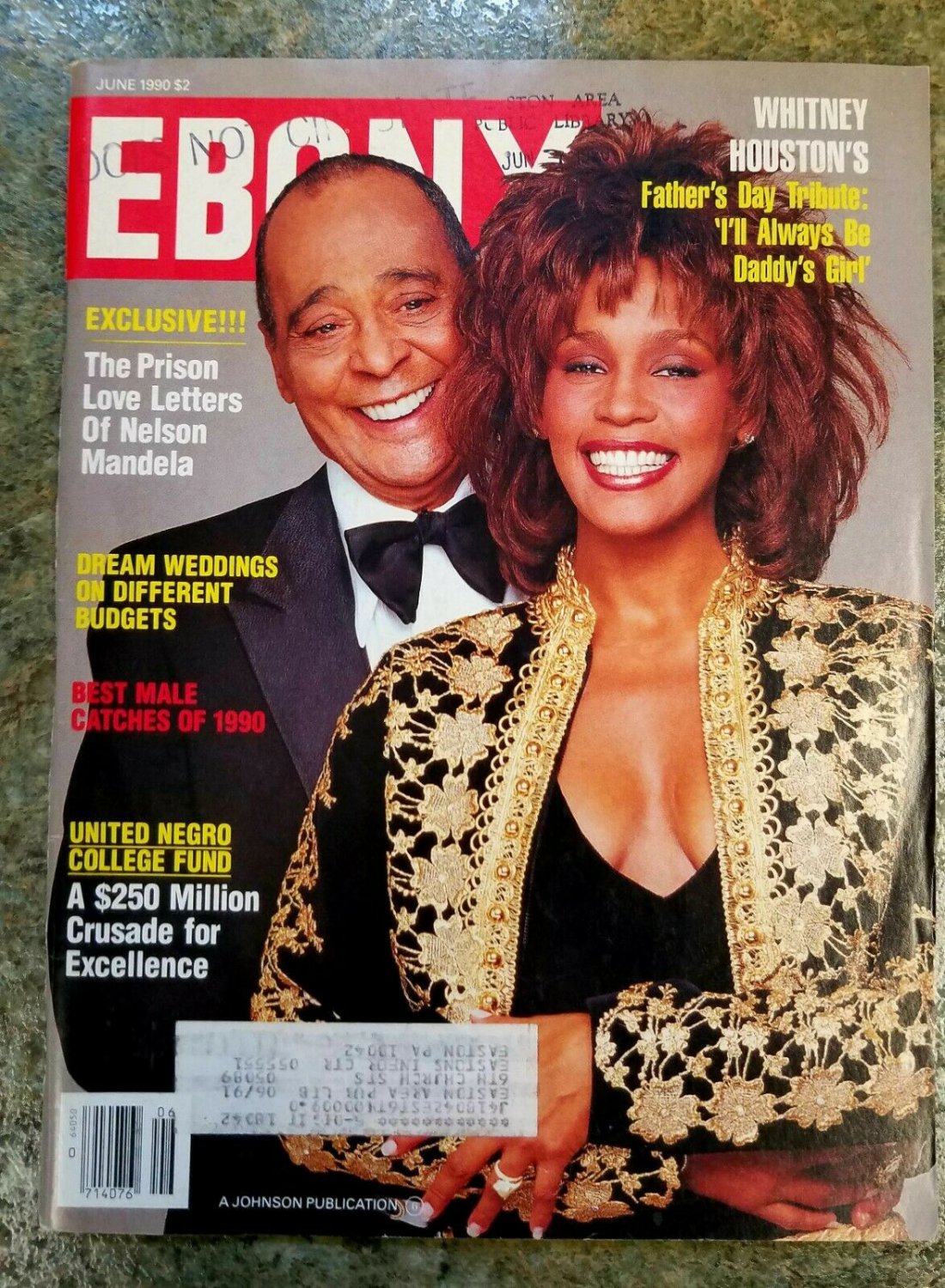 EBONY MAGAZINE JUNE 1990 ISSUE - Whitney Houston Cover.