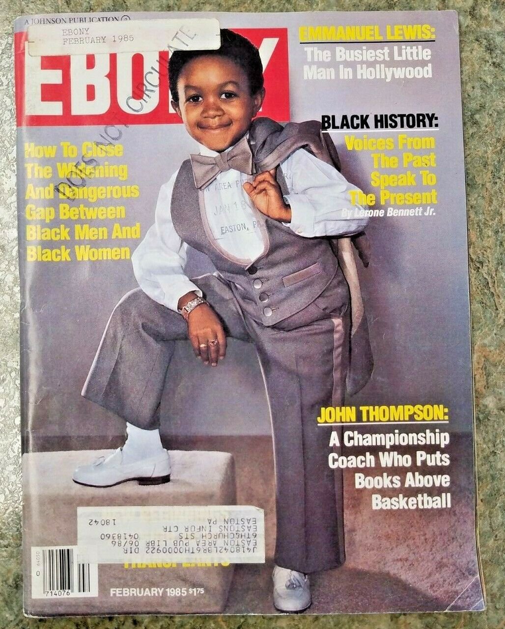 Ebony Magazine February 1985 Issue Emmanuel Lewis Cover