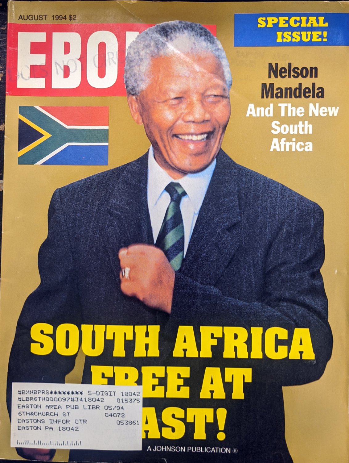 Ebony magazine august 1994 special issue - nelson mandela cover.