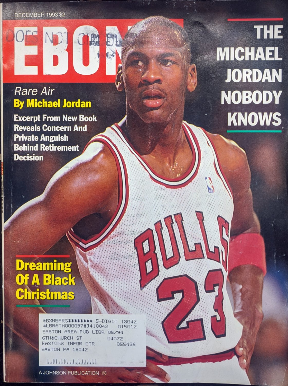 EBONY MAGAZINE DECEMBER 1993 - MICHAEL JORDAN COVER