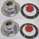 6 Hole Oil Hub Cap Federal Mogul National # HU009A Chrome HU-009A set of 2