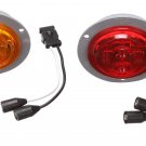 TRUCK-LITE 30091Y 30091R LED Marker Lamp Kit Yellow Red 6 Diode Set of 2