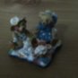 Cherished Teddies Village Sculpture Collection A Picnic for Two 1995 Enesco Corp