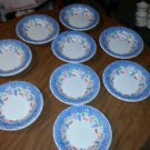 Lot of 9 fwc Ceramica Quadrifoglio Made in Italy 8 1/2 in Soup / Salad Bowls
