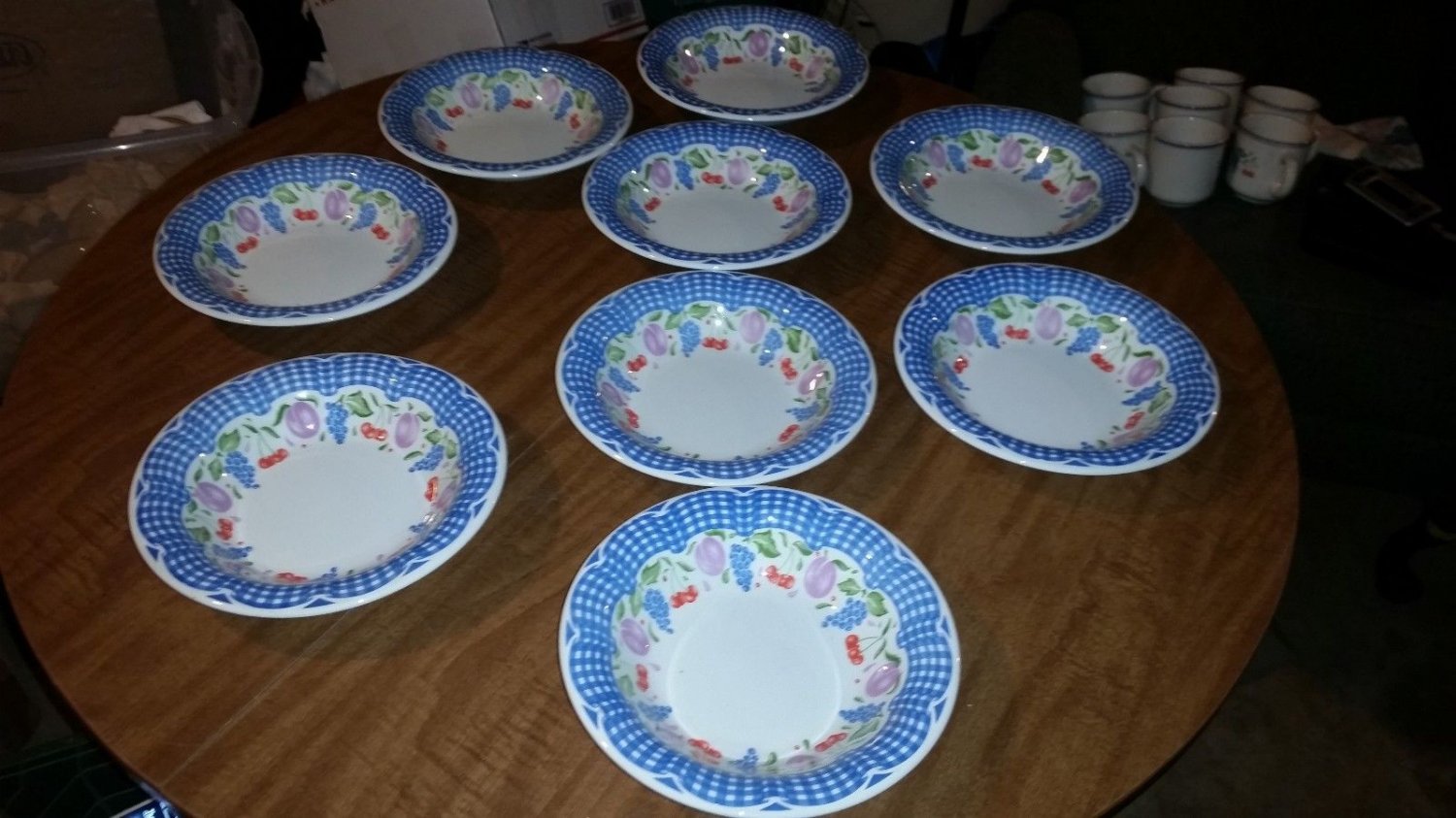 Lot of 9 fwc Ceramica Quadrifoglio Made in Italy 8 1/2 in Soup / Salad Bowls