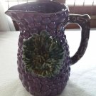 Vintage Jay Willfred div of Andrea by Sadek Portugal Purple Grape Pitcher / Vase