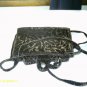 Small Kathy Ireland Brownish Burgundy Velour Textured Purse Handbag, Very Nice