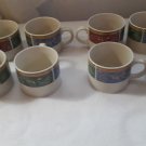 Persia by Sakura Majesticware Stoneware Sue Zipkin 8 Flat Mugs & Saucer Sets