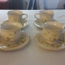 Mikasa Venezia Avante FE901, Made in Japan,4 Footed Cup & Saucer Sets 3in