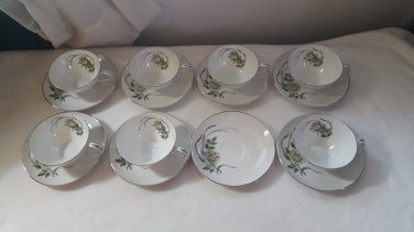 Vintage Harmony House by Sears Fleur Lot of 7 Cups & 8 Saucers