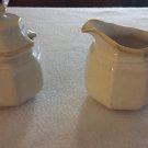 Mikasa Avante Ivory FE900, Made in Japan, Lidded Sugar Bowl & Creamer Set
