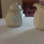 Mikasa Avante Ivory FE900, Made in Japan, Lidded Sugar Bowl & Creamer Set