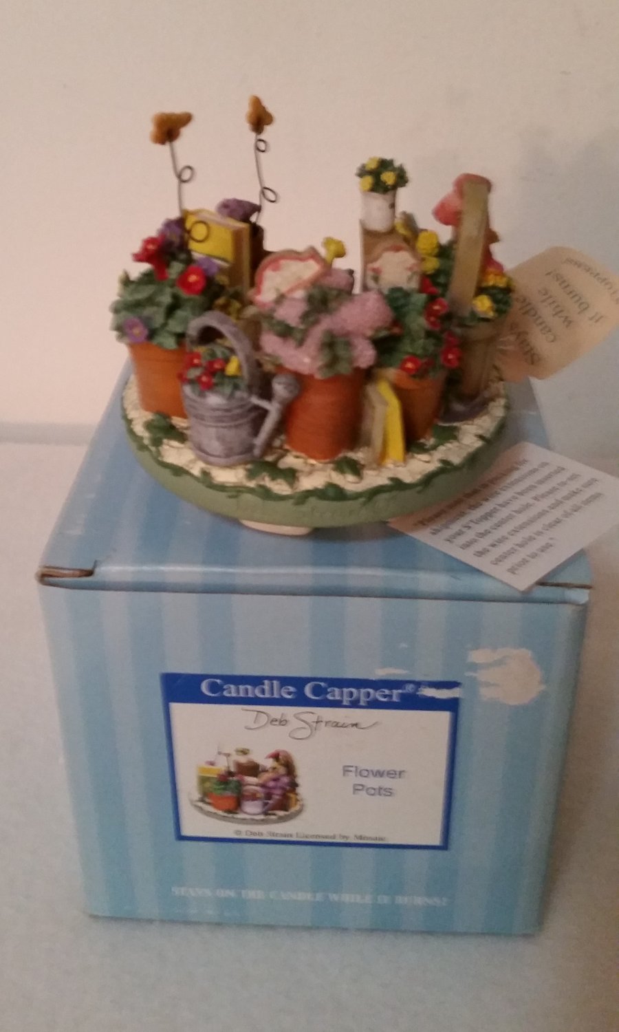 Old Virginia Candle Co. Candle Capper Deb Strain Flower Pots,Candle