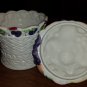 Beautiful Basket of Fruit Int'l Art Cookie Jar Made in China Apples Grapes Pears