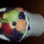 Beautiful Basket of Fruit Int'l Art Cookie Jar Made in China Apples Grapes Pears