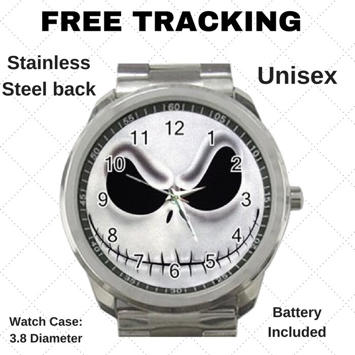 Nightmare Before Christmas Jack Skellington Unisex Sport Metal Watch