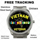Vietnam Veteran & Flags Unisex Sport Metal Watch