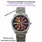 Unique Colorful Dartboard Unisex Sport Metal Watch