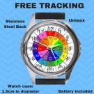 The Circle Of Fifths Unisex Round Metal Watch-Leather Band