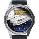 Back To The Future Deloren Car Unisex Round Metal Watch-Leather Band