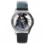 Johnny Depp Pirates Unisex Round Metal Watch-Leather Band