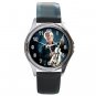 David Bowie Unisex Round Metal Watch-Leather Band