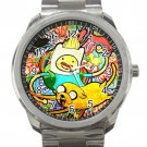 Adventure Time Cartoon Unisex Sport Metal Watch