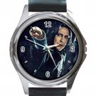 Harry Potter Professor Snape Unisex Round Metal Watch-Leather Band