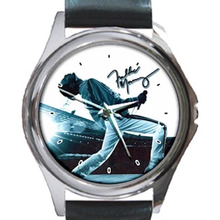 Freddy Mercury Unisex Round Metal Watch-Leather Band