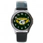 Pro Football Green Packers Unisex Round Metal Watch-Leather Band