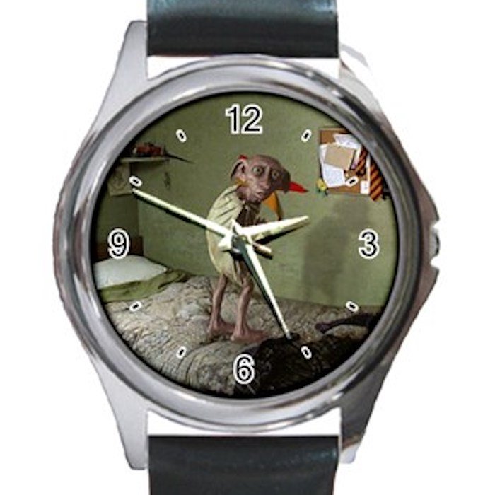Harry Potter Dobby Unisex Round Metal Watch-Leather Band