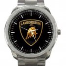 Lamborghini Automobile Car Logo Unisex Sport Metal Watch